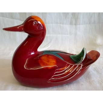 POOLE POTTERY LIVING GLAZE - RED DELPHIS DUCK (B)